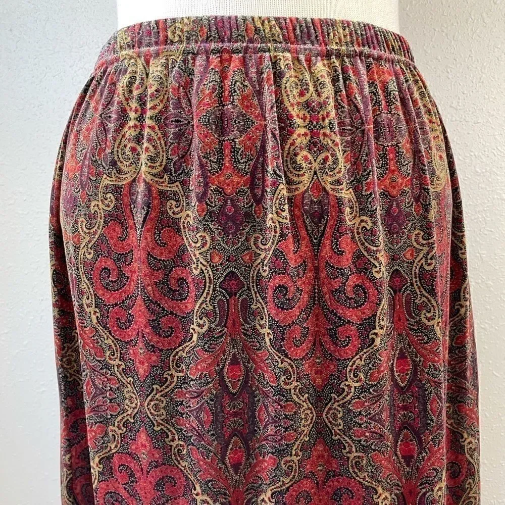 Vintage CLIO Velour Skirt Size Petite Large EUC